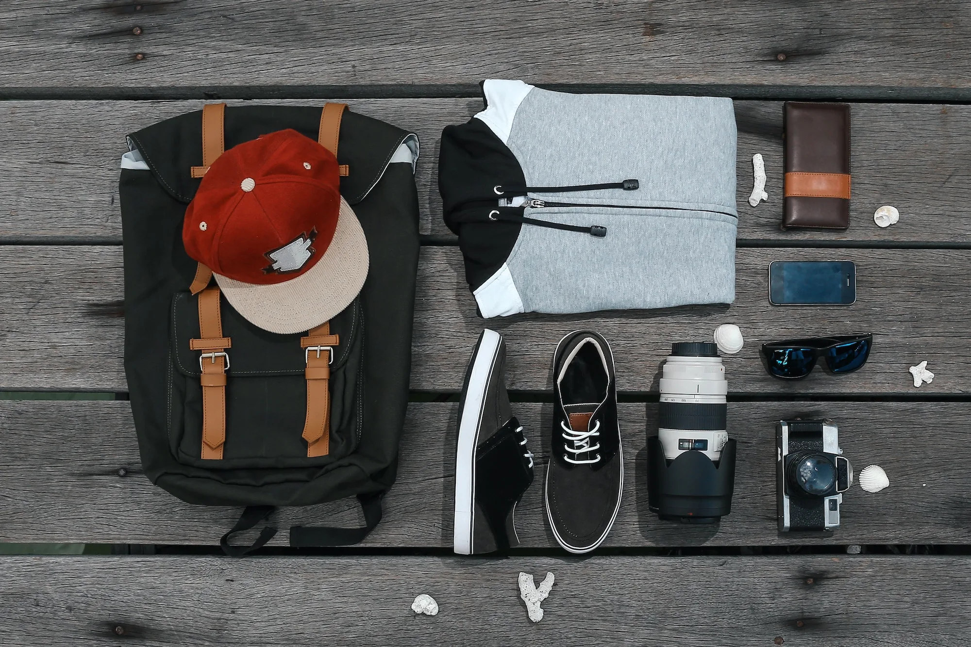 flat lay of men casual fashion outfits jpg